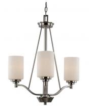  70525-3 ROB - Mod Pod 3-Light Single Tier Glass Shaded Chandelier